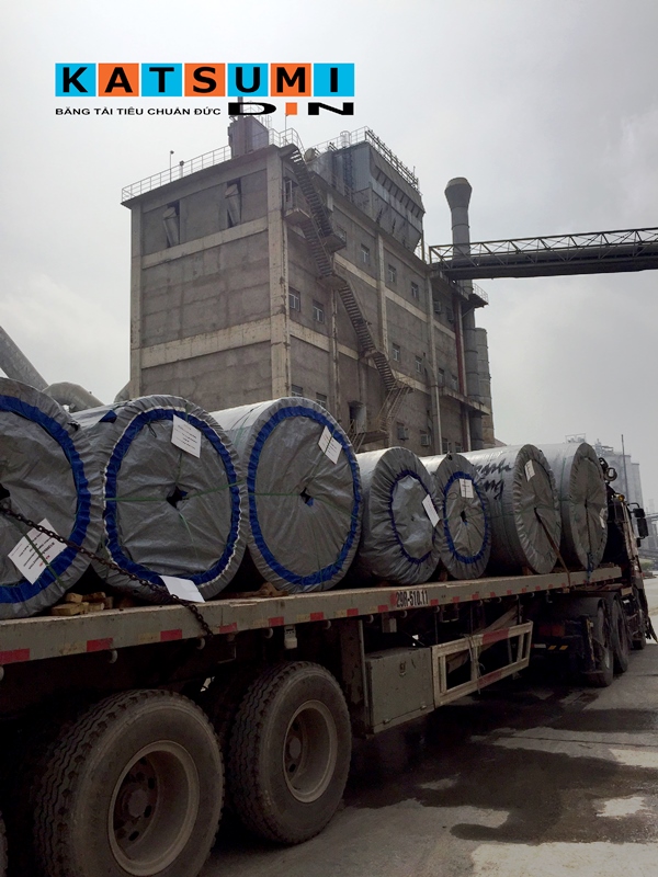 Băng tải Katsumi DIn giao hàng nhà máy xi măng